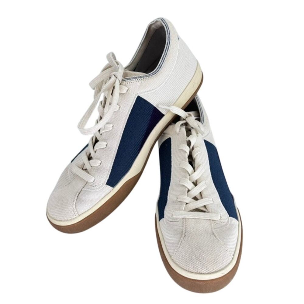 Rothy’s BlackBerry Block Lace Ups Lace Up Sneakers Off-White Blue Purple 10 - Picture 3 of 10